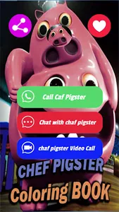 Chef Pigster Fake Call screenshot 0