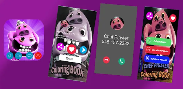 Chef Pigster Fake Call screenshot 3