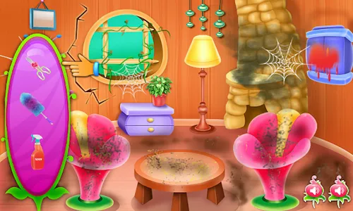 fast cleaning home room game screenshot 0