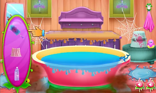 fast cleaning home room game screenshot 6
