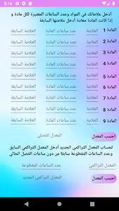 حاسبة المعدل التراكمي screenshot 4