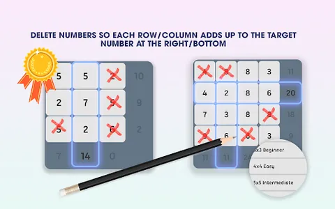 Number Sum - Easy brain games screenshot 16