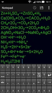 Chemical equation keyboard C screenshot 3
