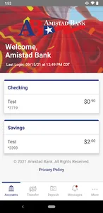 Amistad Bank screenshot 2