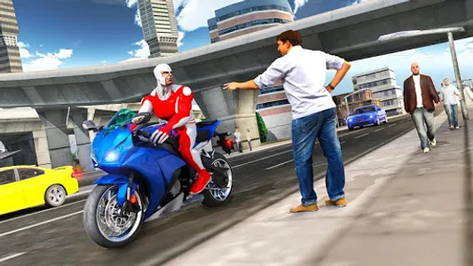 Superhero Bike Taxi Driving screenshot 1