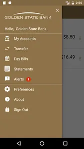 Golden State Bank Mobile Banki screenshot 2