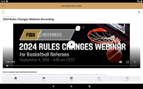 FIBA iRef Library screenshot 13