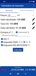 Correo Argentino Calc screenshot 0