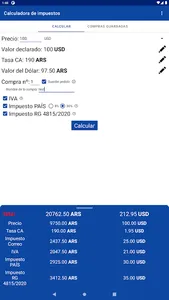 Correo Argentino Calc screenshot 11