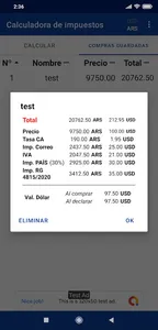 Correo Argentino Calc screenshot 4