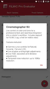 Filmic Pro Evaluator screenshot 2