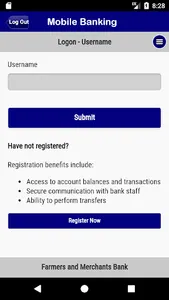 Farmers and Merchants Bank screenshot 1