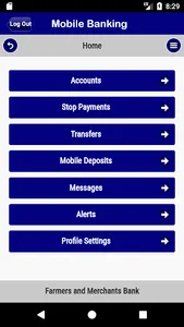 Farmers and Merchants Bank screenshot 2