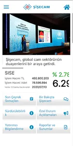 Şişecam Investor Relations screenshot 0