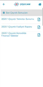 Şişecam Investor Relations screenshot 1