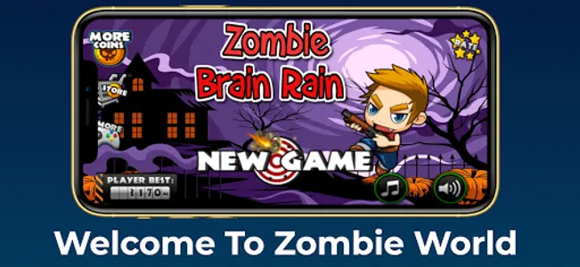 Zombie Brain Rain - Zombie Run screenshot 0