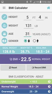 BMI Calculator screenshot 0