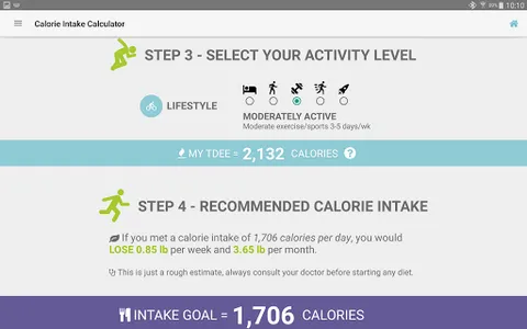 Diet Calories Start Calculator screenshot 17