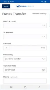 Fusion eBanking screenshot 5
