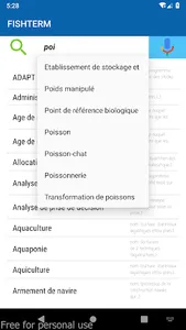 Fre - Eng Fisheries Dictionary screenshot 21