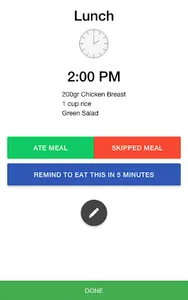 Fitness Meal Reminder screenshot 2