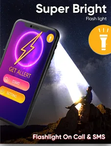 Flashlight on Call & SMS Flash screenshot 0