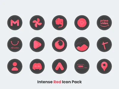 Intense Red - Icon Pack screenshot 0