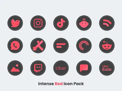 Intense Red - Icon Pack screenshot 1