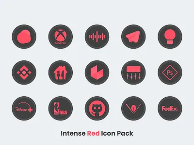 Intense Red - Icon Pack screenshot 15