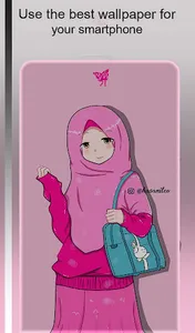 Cartoon muslimah wallpaper screenshot 2