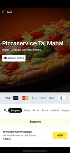 Pizzaservice Taj Mahal screenshot 1