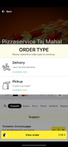 Pizzaservice Taj Mahal screenshot 2