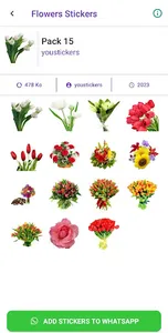 Flowers stickers screenshot 9