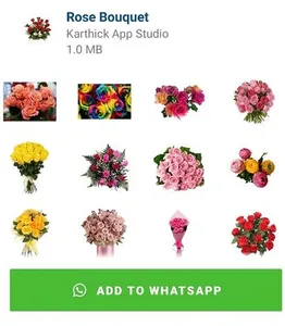 Flowers and Roses Stickers screenshot 1