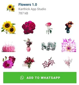 Flowers and Roses Stickers screenshot 2