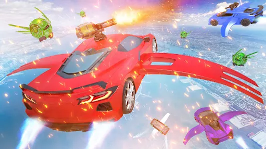 Flying Car Shooting - Car Game screenshot 0