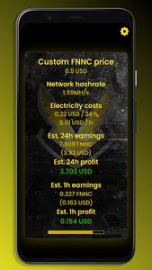 Fennec FNNC Mining Calculator screenshot 1
