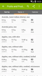 Calories in food screenshot 2