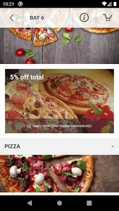 Bay6 pizzaria screenshot 2