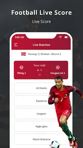 Football Live TV - Live Score screenshot 0