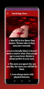 Psychology Facts About Love screenshot 1