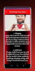 Psychology Facts About Love screenshot 3