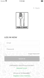 Fork & Knife Dining Club screenshot 1
