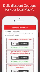 Coupons for Macy's screenshot 0