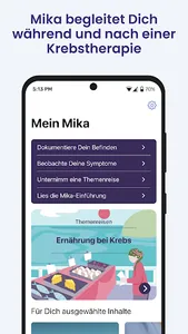 Krebs Therapie Assistent Mika screenshot 1