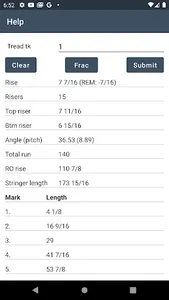 Stair stringer calculator screenshot 1