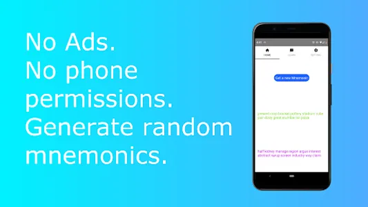 Mnemonic Phrase Generator - Se screenshot 3