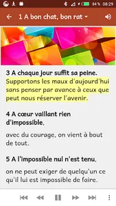 Proverbes français screenshot 2