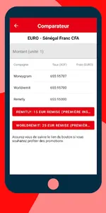 Comparateur Envoie d'Argent -  screenshot 6
