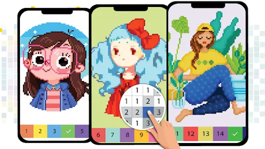 Pixel Art Color by number Game screenshot 22